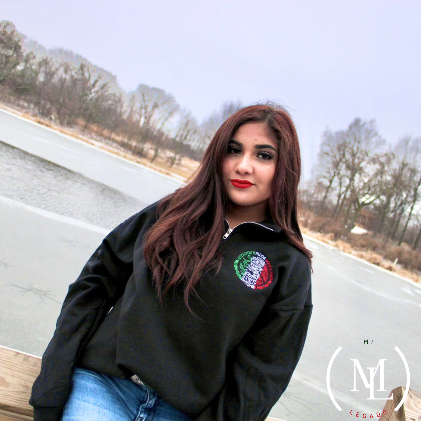 MEXICO QUARTER ZIP SWEATSHIRT