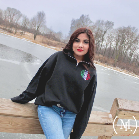 MEXICO QUARTER ZIP SWEATSHIRT